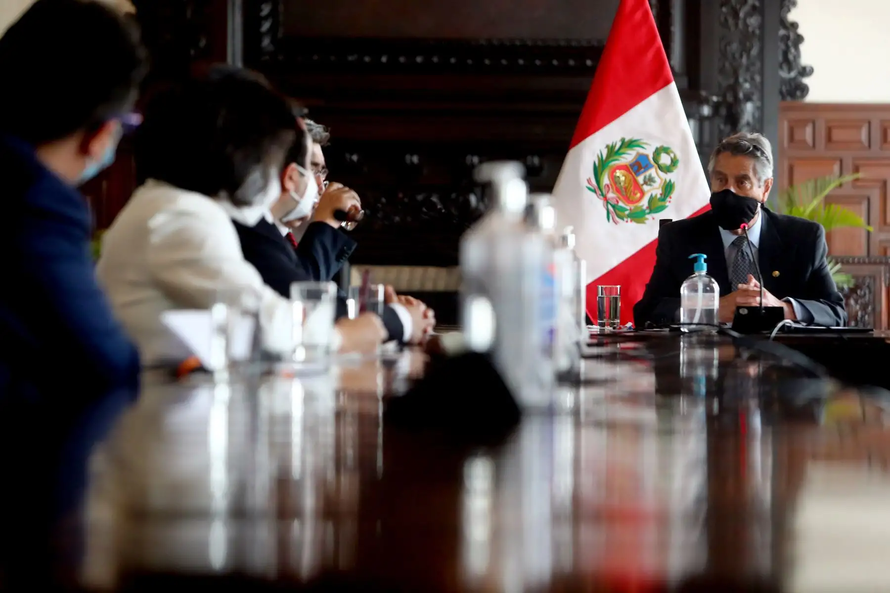 El presidente de la República, Francisco Sagasti sostuvo una reunión con delegación oficial de la Comisión Interamericana de DD. HH.
Foto: ANDINA/Prensa Presidencia