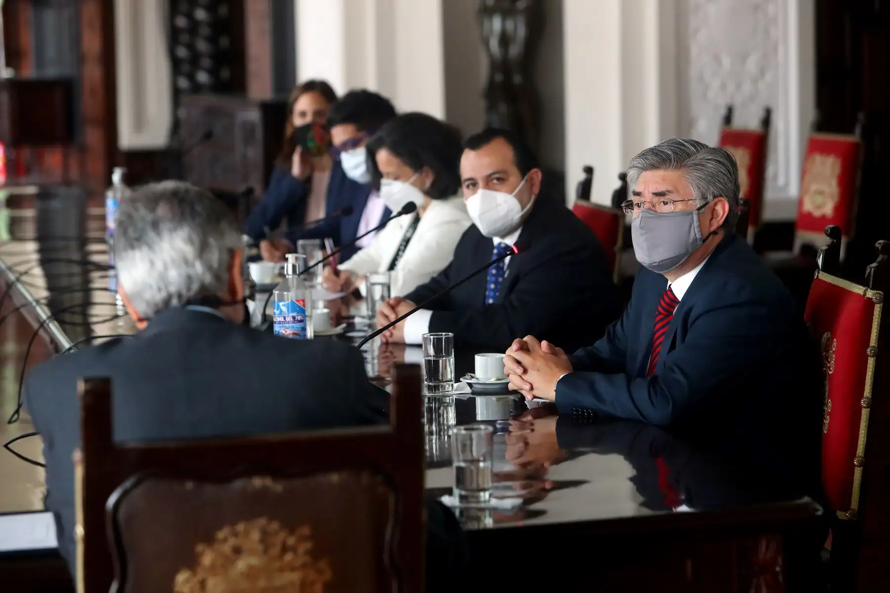 El presidente de la República, Francisco Sagasti sostuvo una reunión con delegación oficial de la Comisión Interamericana de DD. HH.
Foto: ANDINA/Prensa Presidencia