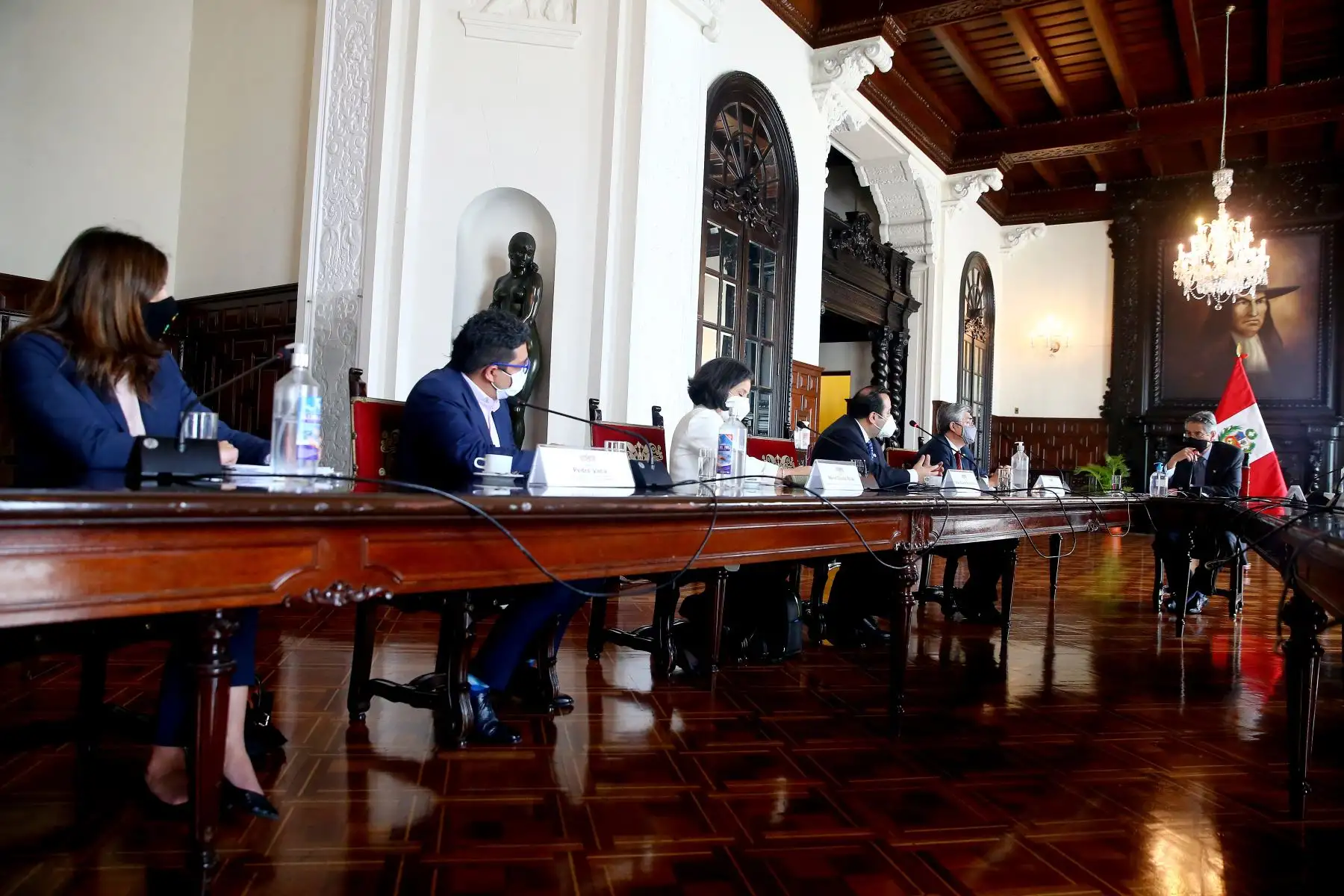 El presidente de la República, Francisco Sagasti sostuvo una reunión con delegación oficial de la Comisión Interamericana de DD. HH.
Foto: ANDINA/Prensa Presidencia