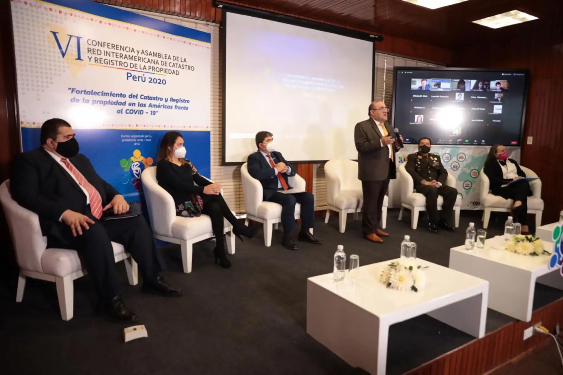 Director ejecutivo de Cofopri, César Figueredo, participa en la VI Conferencia de la Red Interamericana de Catastro. Foto: Cortesía.