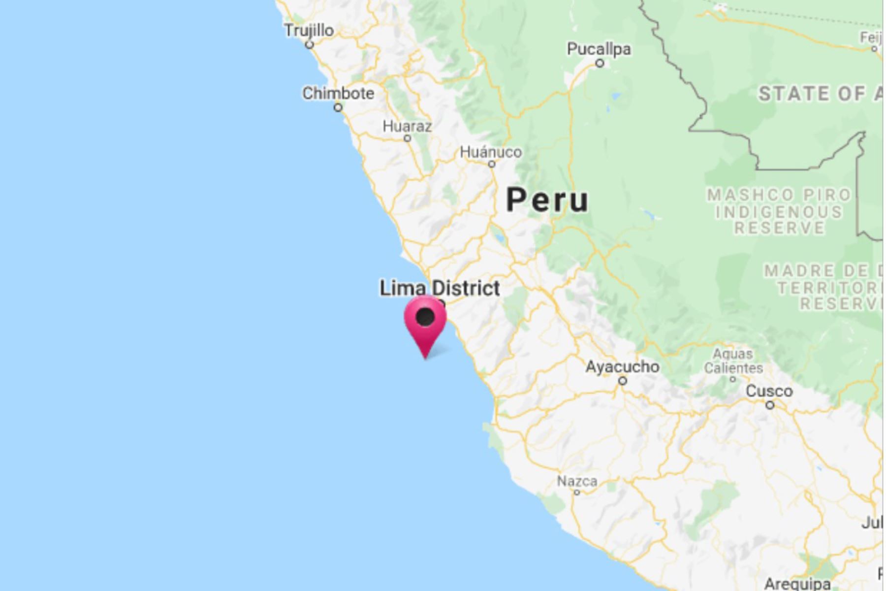 A las 22:27 horas se registró un sismo de magnitud 4.8 en el distrito de Chilca, reportó el IGP. Foto: ANDINA/Difusión