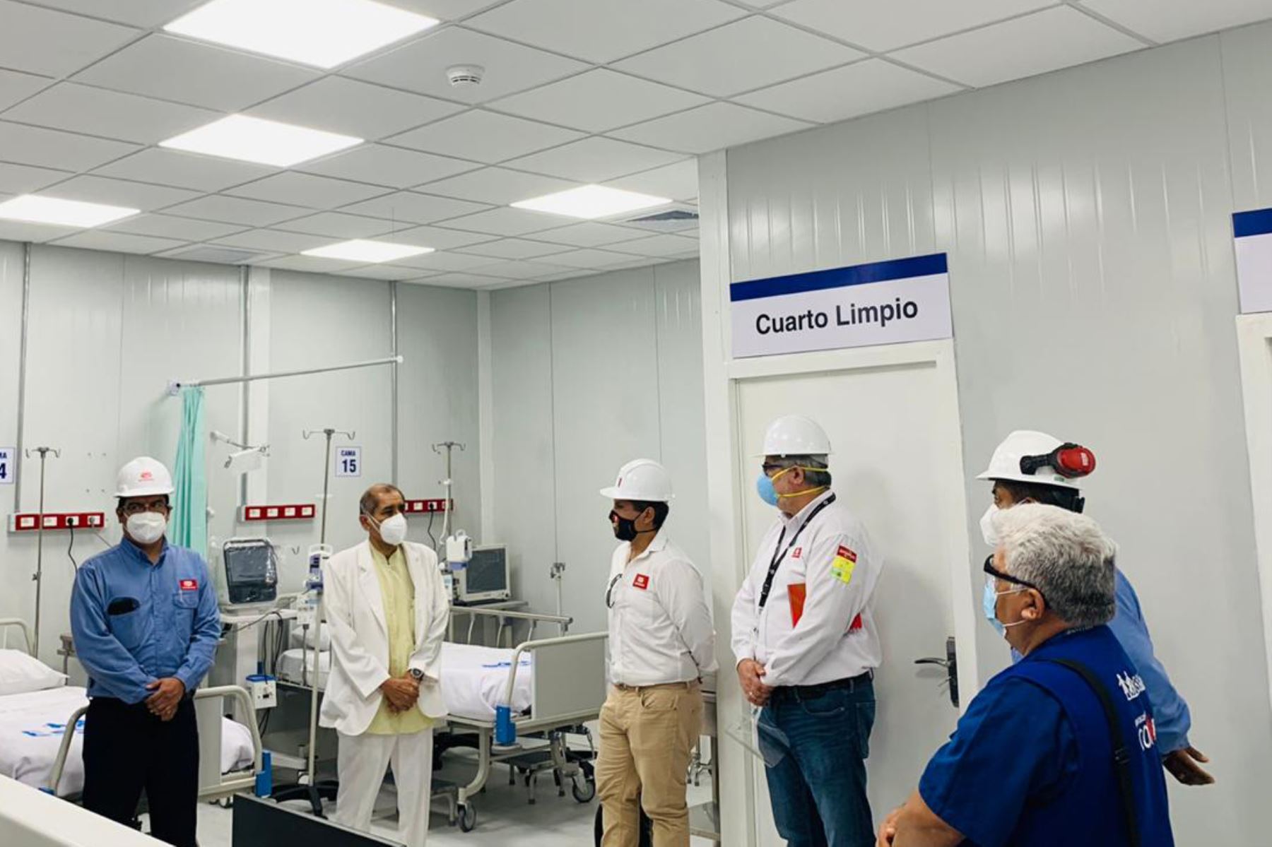El hospital modular Talara ha sido construido sobre 558 metros cuadrados de terreno del Hospital de Apoyo II de EsSalud y tiene equipos de climatización de última generación. Foto: ANDINA/Petroperú