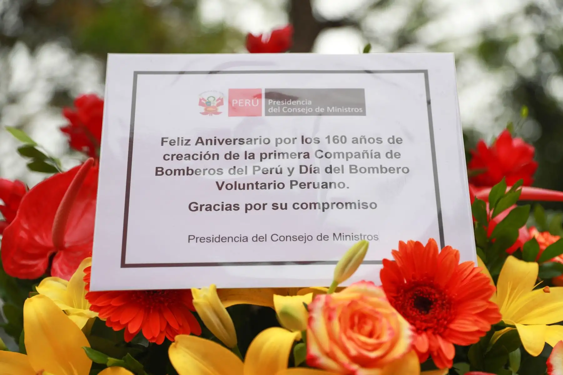 Ceremonia para conmemorar el Día del Bombero Voluntario del Perú y el 160° aniversario del Cuerpo General de Bomberos Voluntarios del Perú se desarrolló en Lince. Foto: ANDINA/Carla Patiño