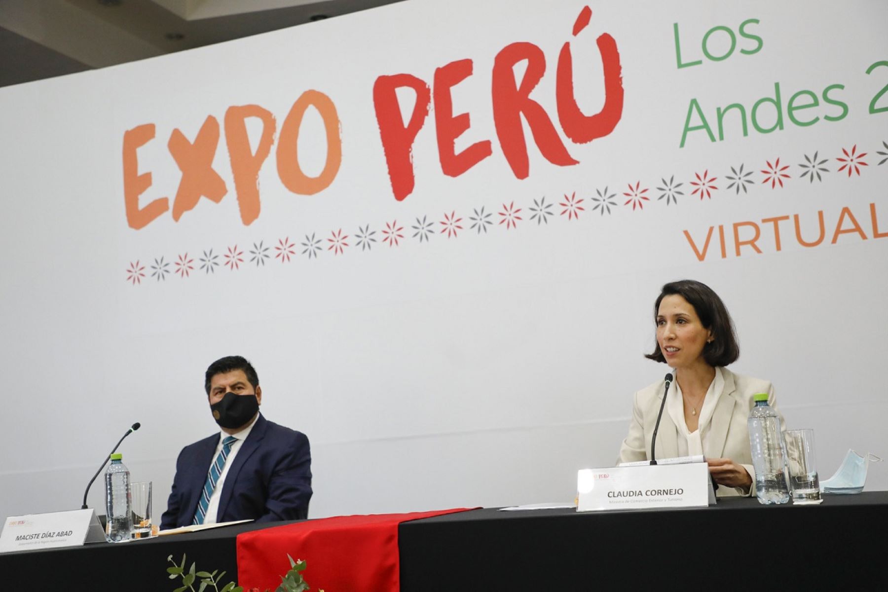 Ministra de Comercio Exterior y Turismo, Claudia Cornejo, en presentación de Expo Perú Los Andes 2020. Foto: Cortesía.
