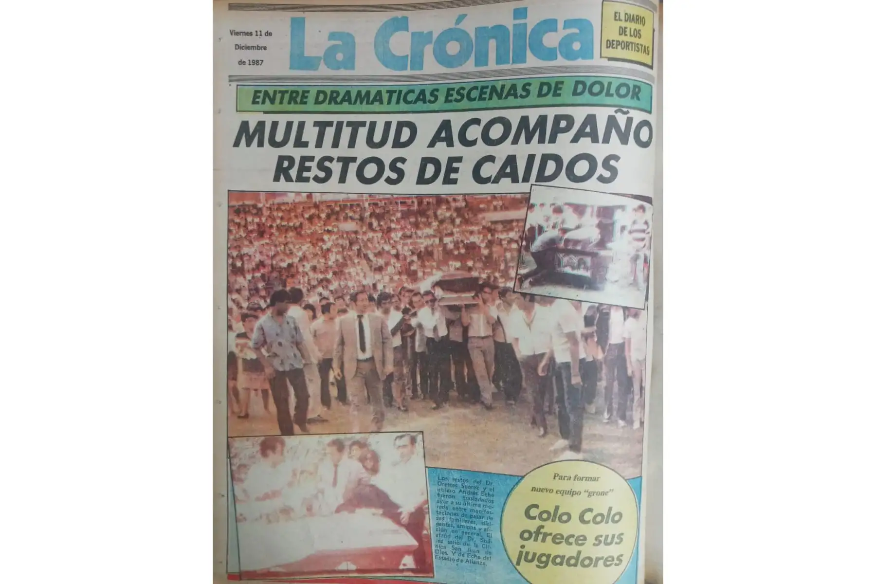 Se cumplen 33 años de la tragedia del Fokker que enlutó a Alianza Lima. 

Foto: ANDINA/Archivo Histórico El Peruano