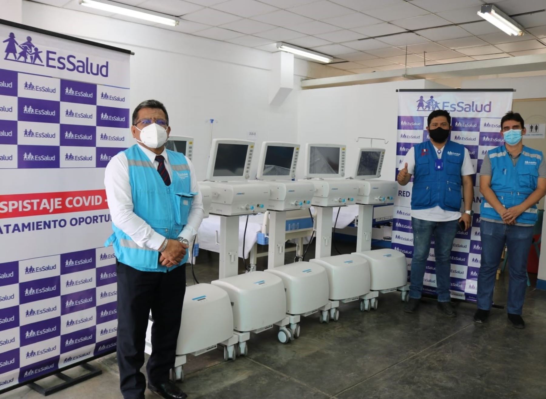 EsSalud adquirió 8 nuevos ventiladores mecánicos para reforzar la atención de pacientes críticos de covid-19 en Huánuco. ANDINA/Difusión