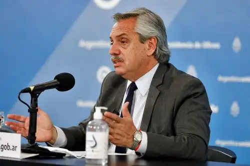El presidente de Argentina, Alberto Fernández, tomó el relevo de su homólogo uruguayo,  Luis Lacalle Pou AFP