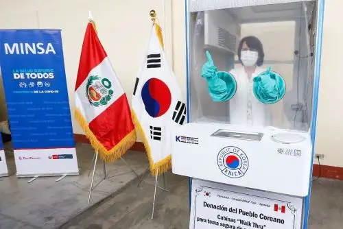 Coronavirus: Corea dona al Perú innovadoras cabinas para la toma de muestras. Foto: ANDINA/Difusión.