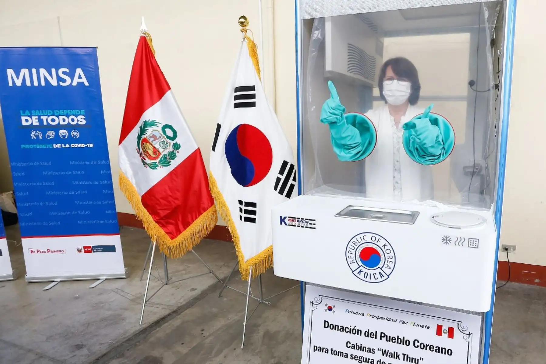 Coronavirus: Corea dona al Perú innovadoras cabinas para la toma de muestras. Foto: ANDINA/Difusión.