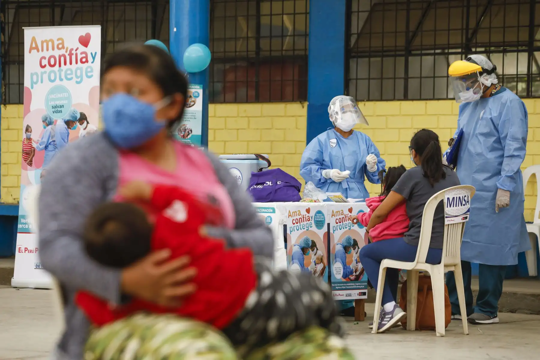 Más de 8000 puestos de vacunación para proteger a niños menores de cinco años. Foto: ANDINA/Minsa
