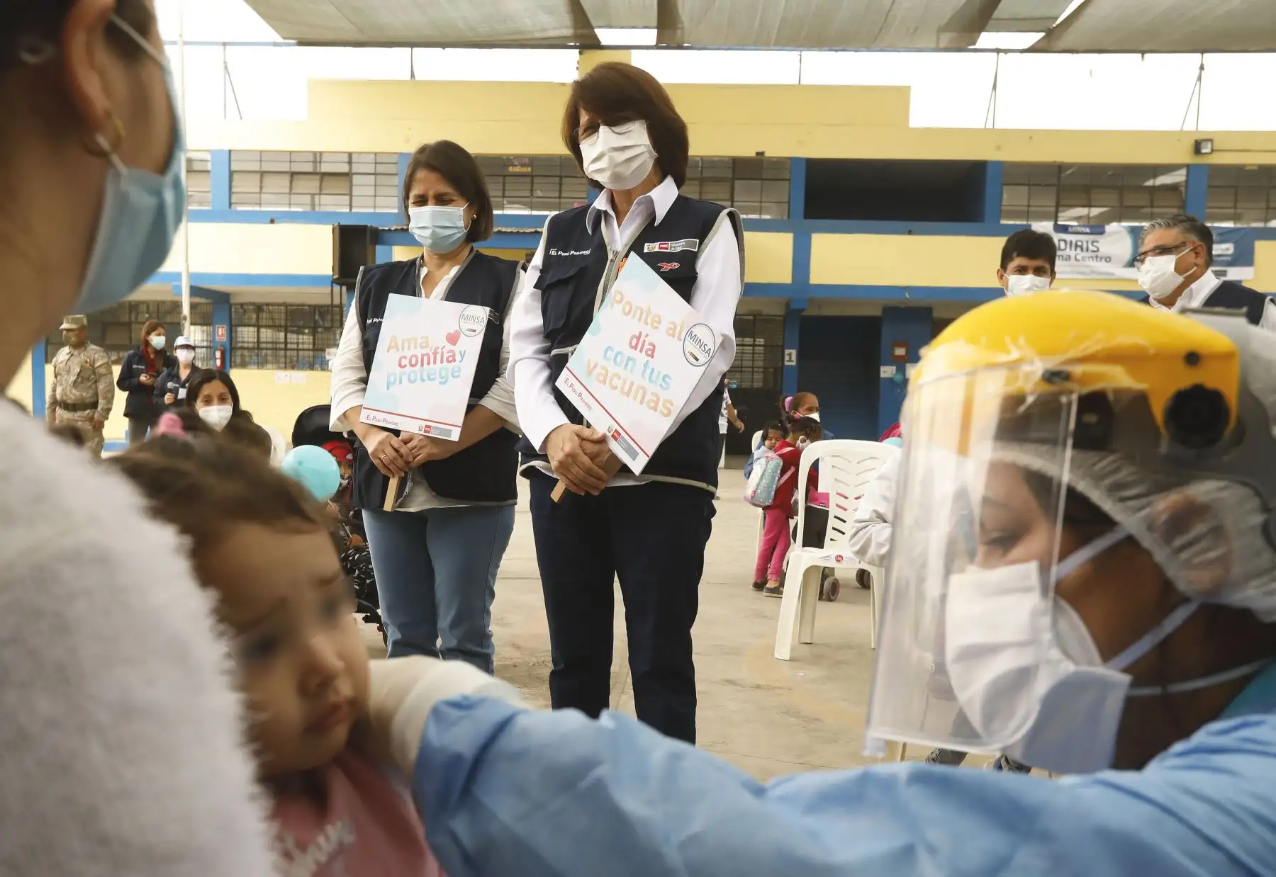 Ministra de Salud, Pilar Mazzetti, supervisa desarrollo de la Jornada Nacional de Vacunación en San Juan de Lurigancho. Foto: ANDINA/Minsa