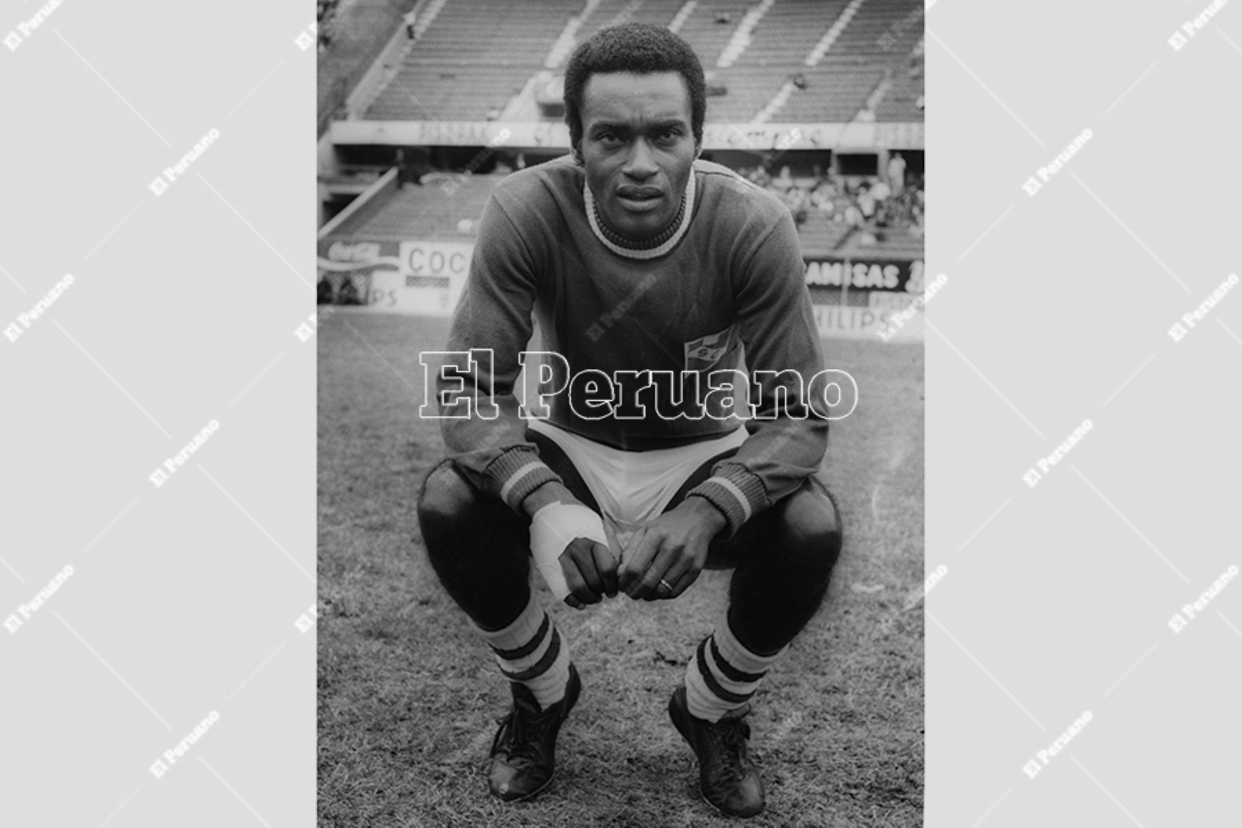 Lima - 18 octubre 1976. Delantero Alberto Gallardo, ídolo de Sporting Cristal. Foto: Archivo Histórico de El Peruano