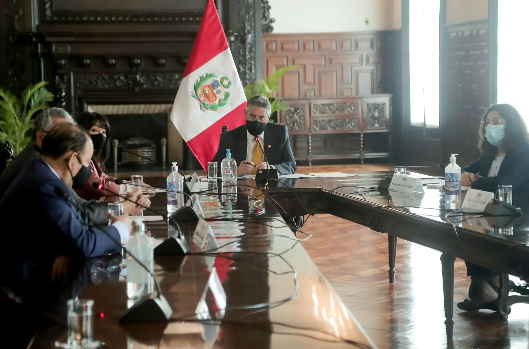 El presidente Francisco Sagasti, lideró esta mañana la segunda sesión del Consejo de Estado en Palacio de Gobierno. 
Foto: ANDINA/Presidencia Perú