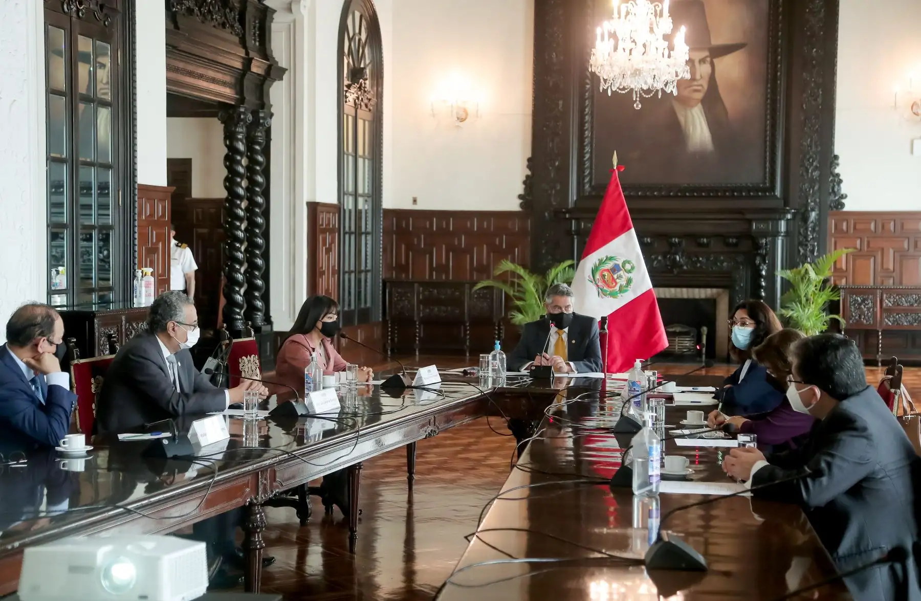 El presidente Francisco Sagasti, lideró esta mañana la segunda sesión del Consejo de Estado en Palacio de Gobierno. 
Foto: ANDINA/Presidencia Perú