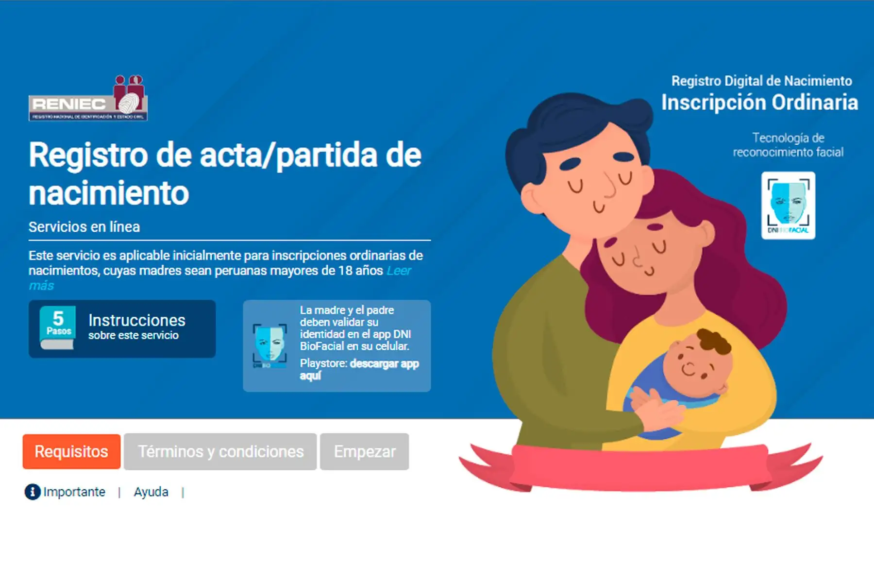 Los nuevos procedimientos son parte de los servicios en línea que el RENIEC ha desarrollado con el propósito de garantizar la correcta y oportuna identificación de los menores de edad, evitando la propagación del COVID-19. Foto: ANDINA/Difusión