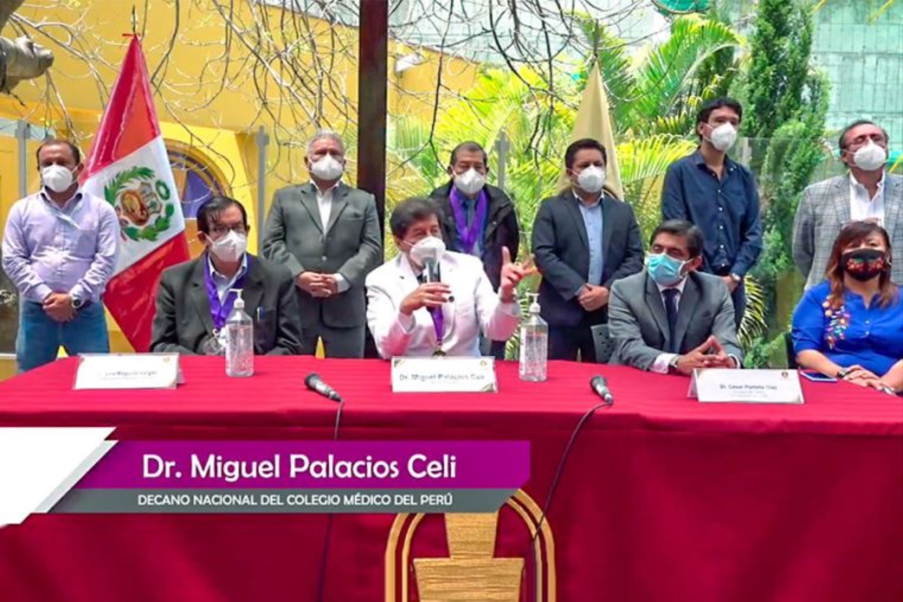 Conferencia de prensa de integrantes del Colegio Médico del Perú. Foto: ANDINA/Difusión.