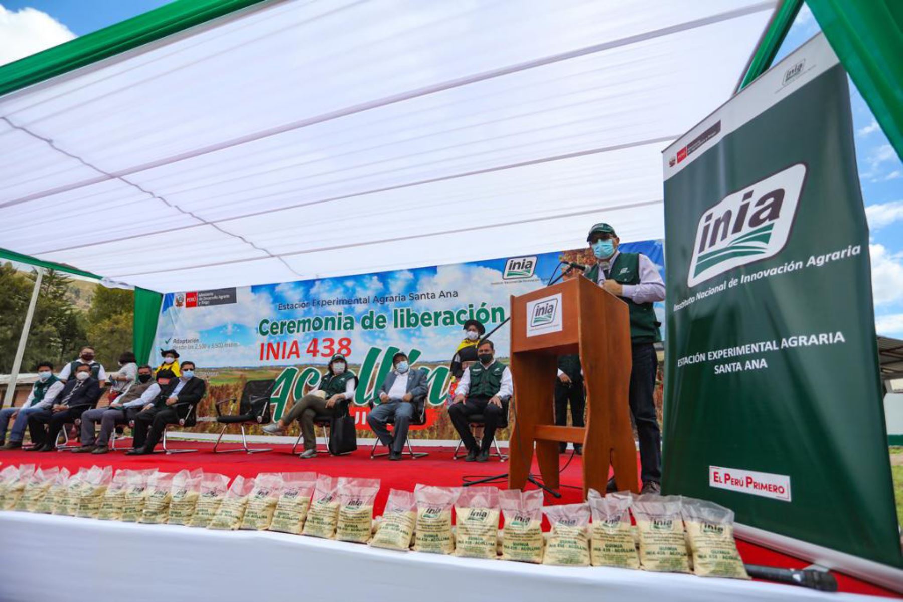 El Ministerio de Desarrollo Agrario y Riego (Midagri) lanzó, en la región Junín, el Programa de Semillas de Calidad y Ganadería Nacional, con la finalidad de potenciar la calidad de la producción agropecuaria de más de 160,000 pequeños agricultores. Foto: Midagri