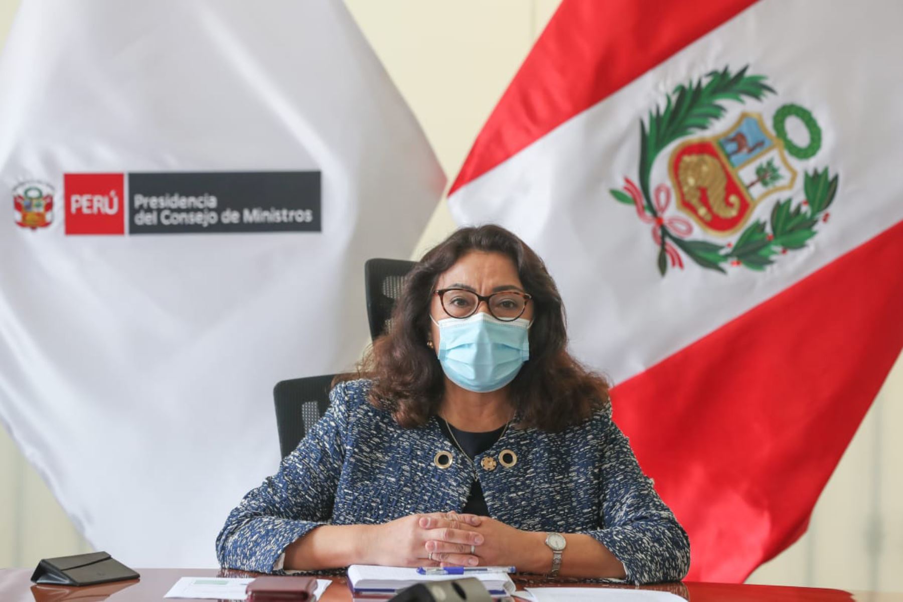 Prime Minister Violeta Bermudez. Photo: Presidency of the Council of Ministers (PCM).