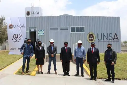 Planta de oxígeno medicinal de la UNSA atenderá las necesidades de la población arequipeña en el contexto de la pandemia del covid-19. ANDINA/Difusión