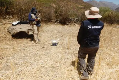 El Instituto Geológico, Minero y Metalúrgico hizo una evaluación geológica de la zona denominada Pillhua, propuesta como área de reubicación para el centro poblado de Cocas. región Ayacucho. Foto: ANDINA/Difusión