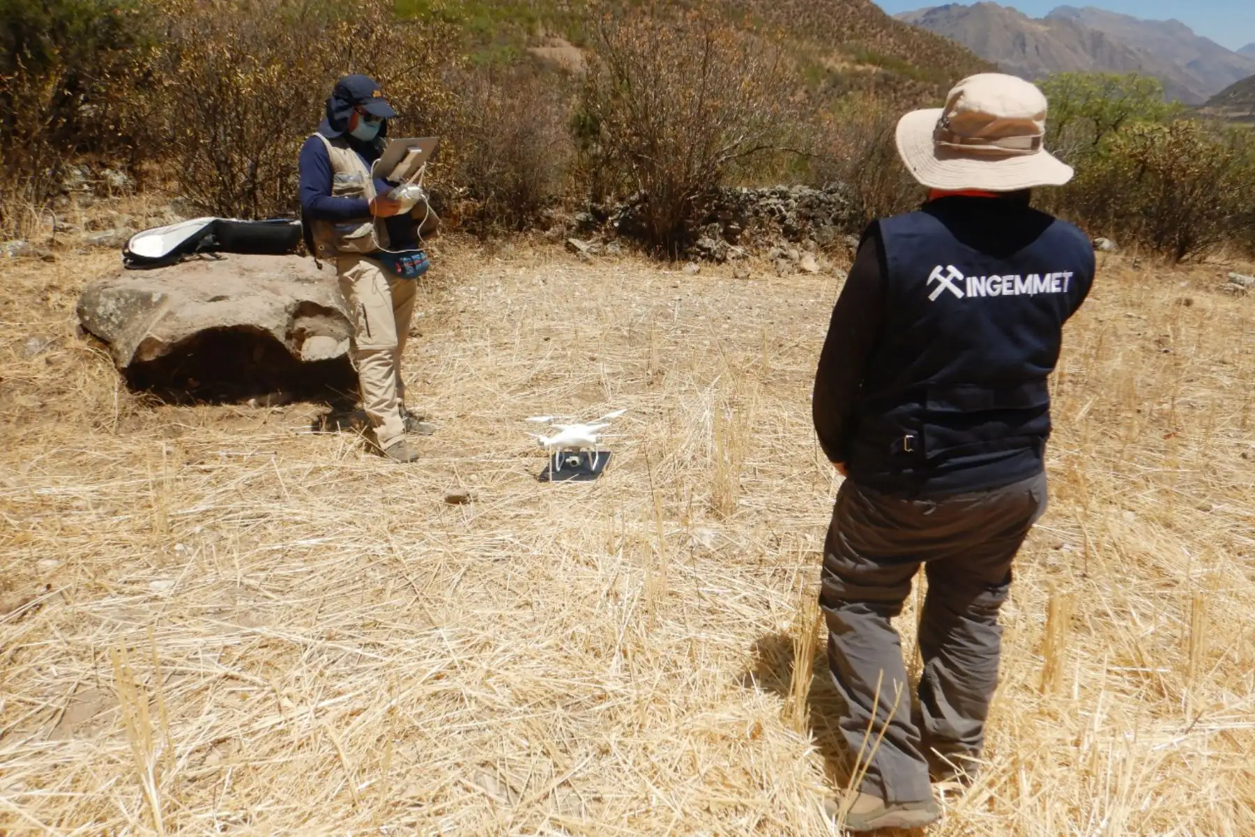 El Instituto Geológico, Minero y Metalúrgico hizo una evaluación geológica de la zona denominada Pillhua, propuesta como área de reubicación para el centro poblado de Cocas. región Ayacucho. Foto: ANDINA/Difusión