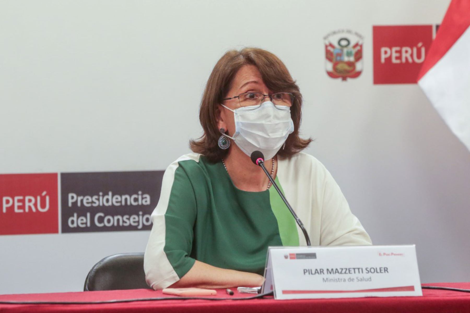 La ministra Pilar Mazzetti anunció medidas de distanciamiento más estrictas para evitar el incremento de casos de covid-19. Foto: ANDINA/Difusión