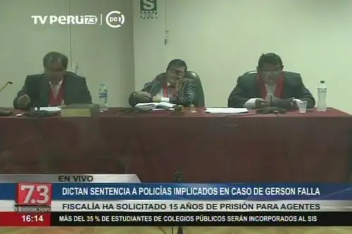 La Cuarta Sala Penal Transitoria de la Corte Superior Nacional de Justicia Penal Especializada dispuso la sentencia a policías de la comisaría de San Borja. Captura TV
