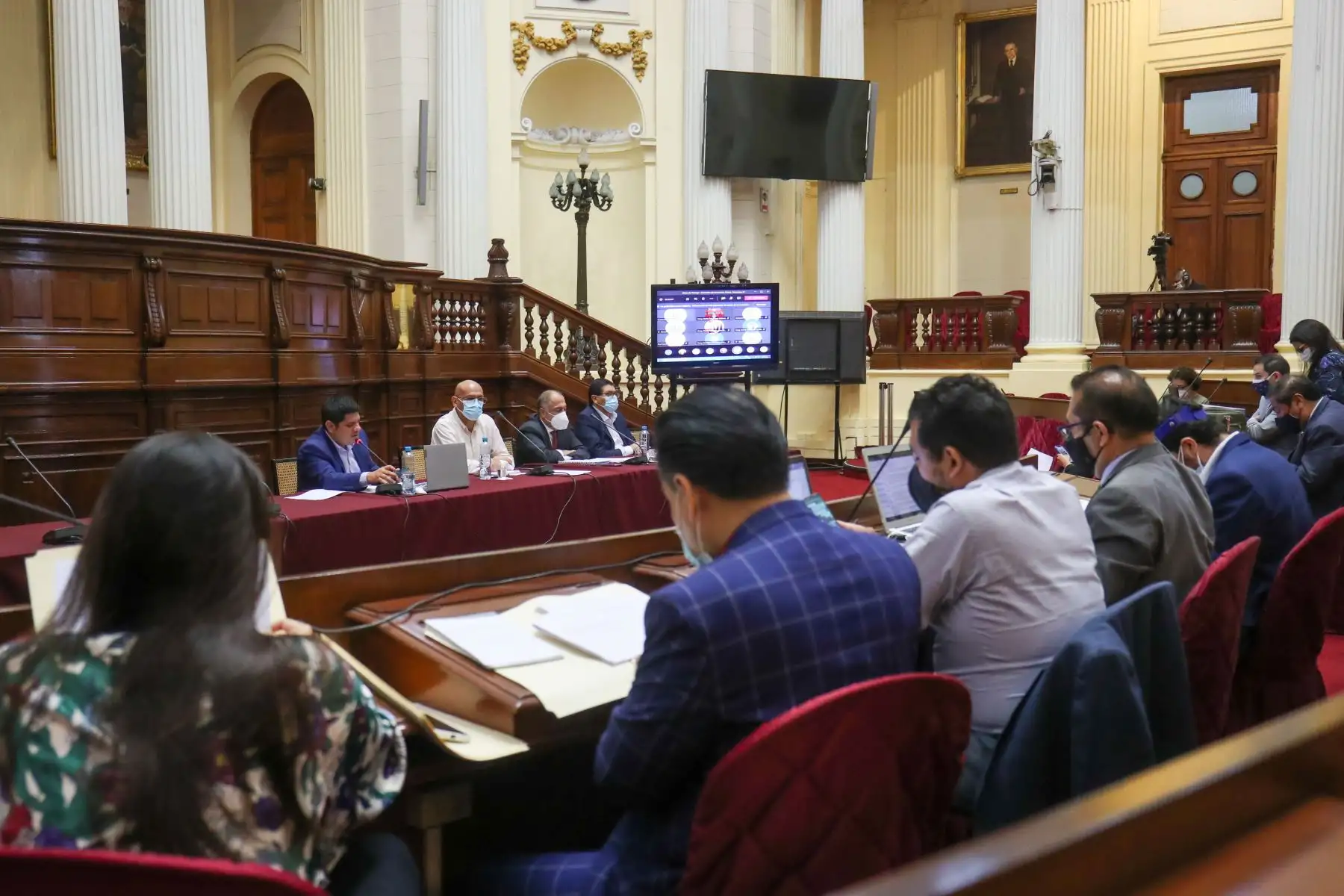 Ministros de Economía, Trabajo y Agricultura participaron de reunión de trabajo en la Comisión de Economía del Congreso de la República.
Foto: PCM