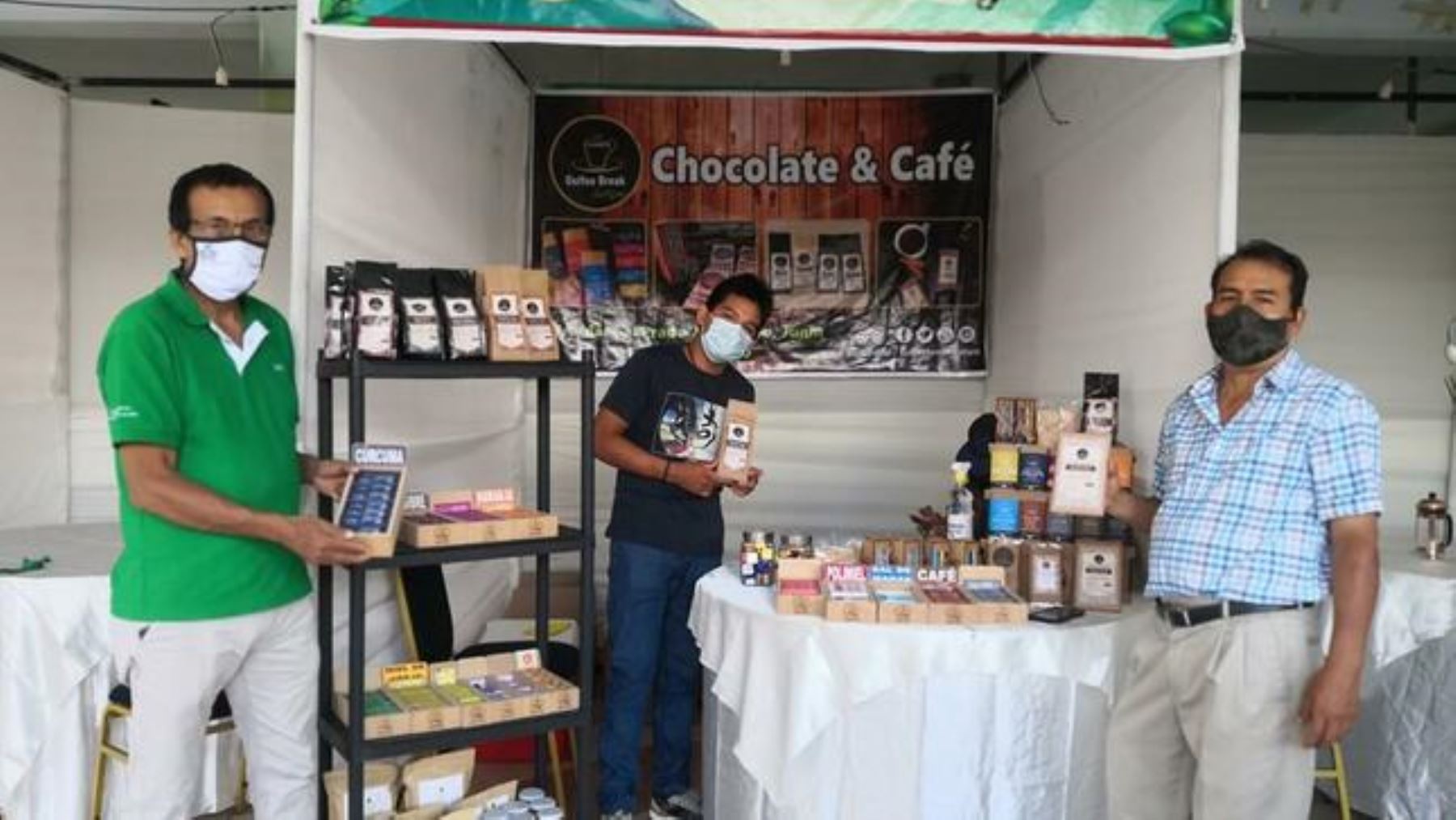 Más de 50 organizaciones de productores participaron en la Expoferia Café Cacao Chanchamayo 2020, en la región Junín. Foto: ANDINA/Difusión