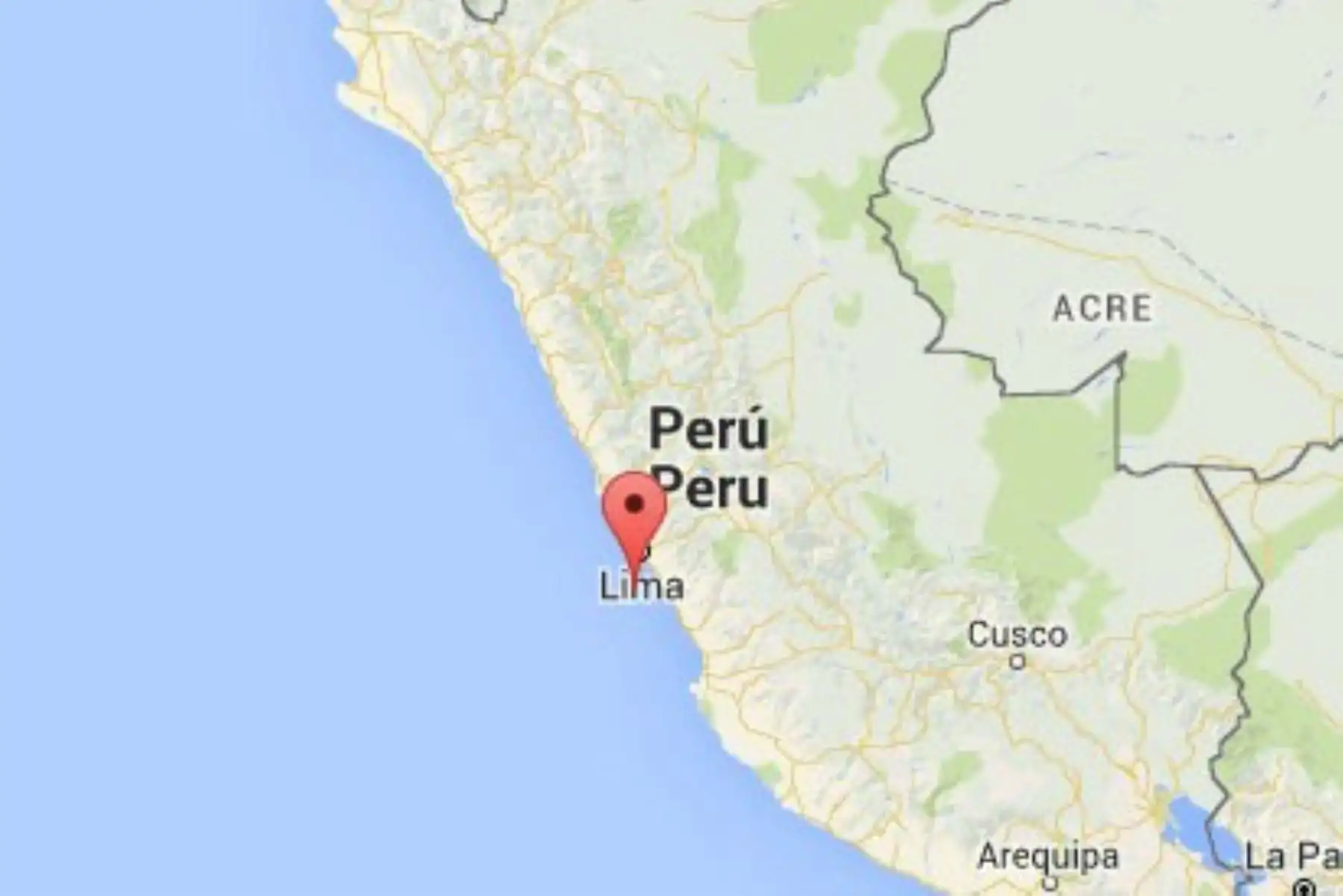 El epicentro del temblor de magnitud 3.5 se ubicó cerca de la localidad de Chilca, a 65 kilómetros al sur de la ciudad de Lima. ANDINA/Difusión