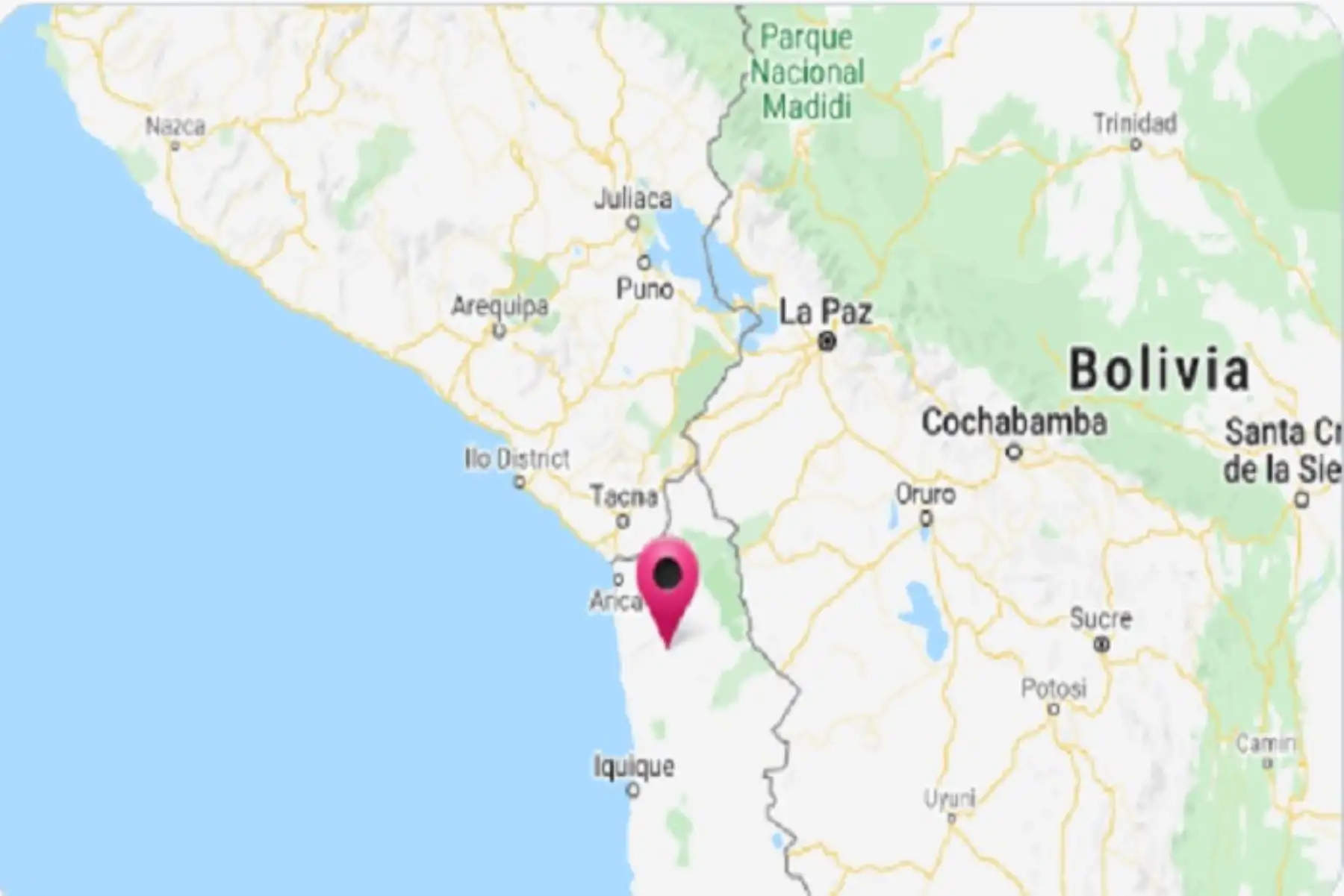 El evento sísmico se sintió con una intensidad III-IV en Tacna. ANDINA/Difusión