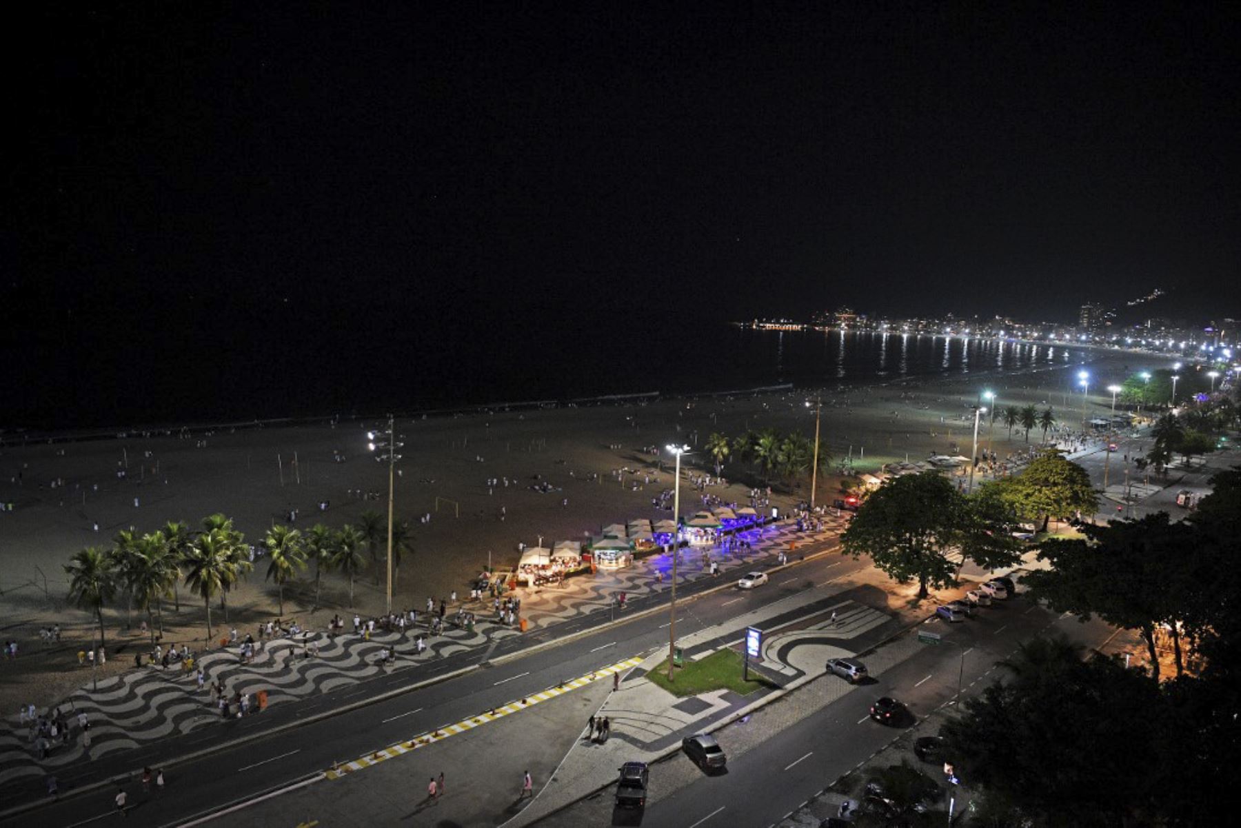 Los brasileños celebraron año nuevo con las playas casi vacías. Foto: AFP