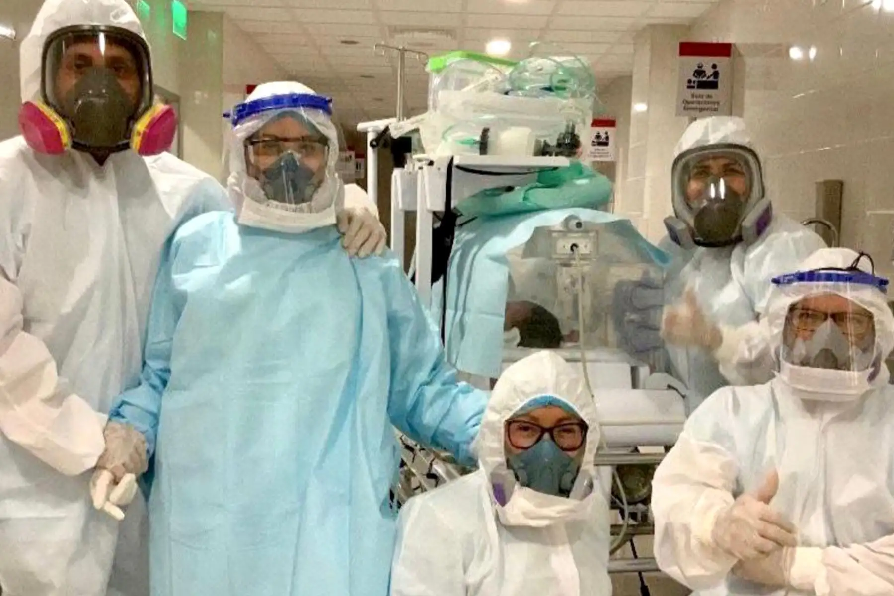 Ingrid, madre de la bebé, fue referida del Hospital de Baja Complejidad de Vitarte con 41 semanas de gestación y el parto fue atendido de emergencia por la ginecóloga Julia Loreto. Foto: Minsa.