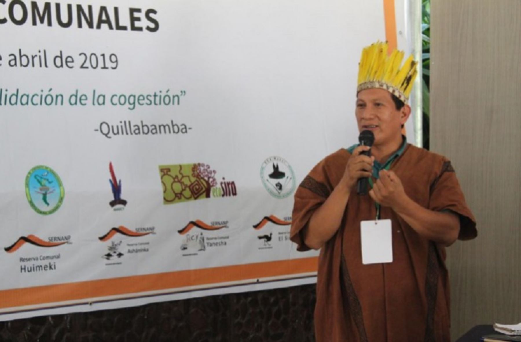 Por primera vez un líder indígena fue designado como miembro del Consejo Directivo del Servicio Nacional de Áreas Naturales Protegidas por el Estado (Sernanp). Se trata de Fermín Chimatani Tayori, representante de la etnia amazónica harakbut, Foto: ECA Amarakaeri