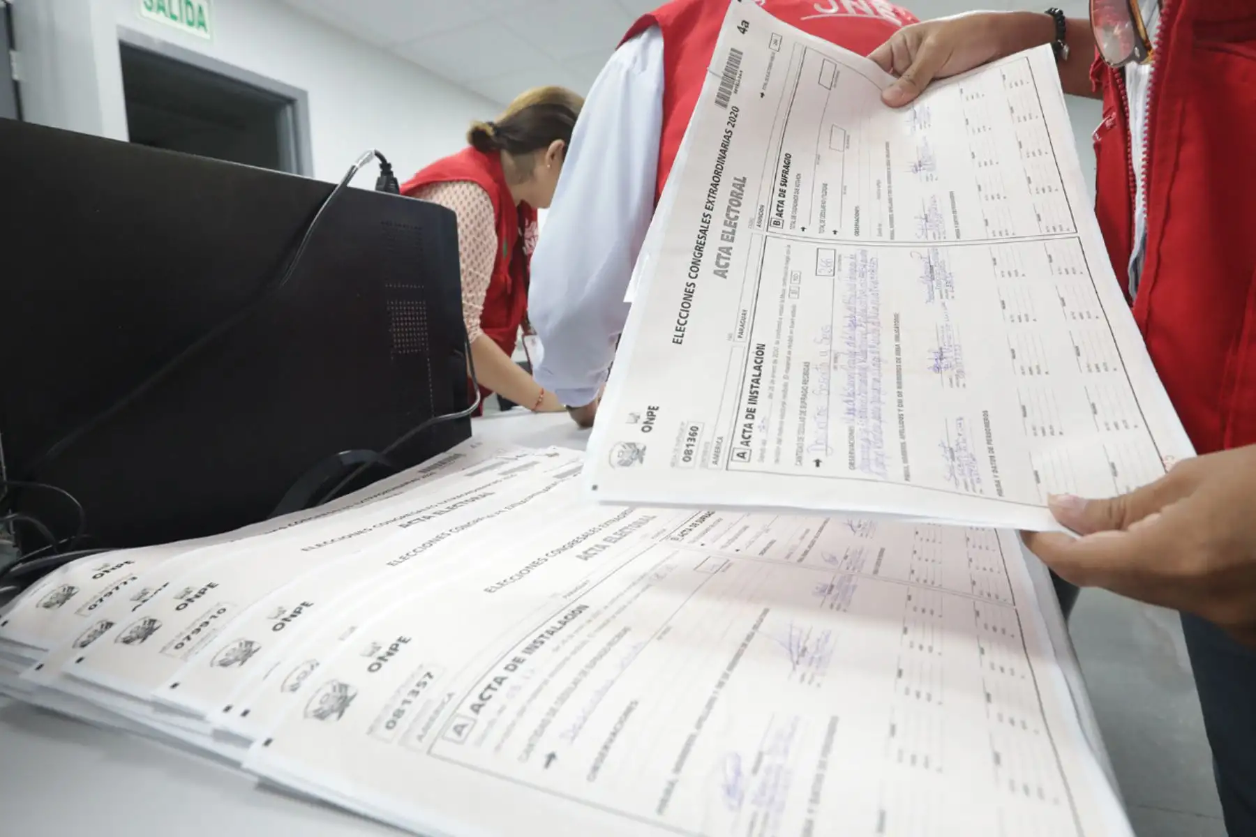 Actas electorales. Foto: ANDINA/difusión.