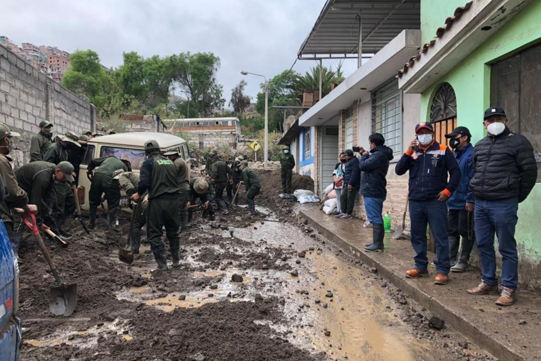 Sector del distrito de Paucarpata afectado por precipitaciones pluviales en la región Arequipa. ANDINA/Difusión