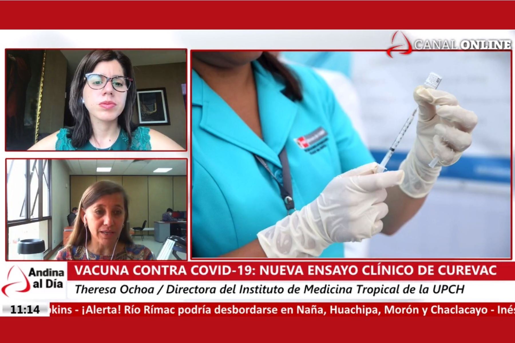 Directora del Instituto de Medicina Tropical de la Universidad Peruana Cayetano Heredia (UPCH), Theresa Ochoa, en entrevista en 