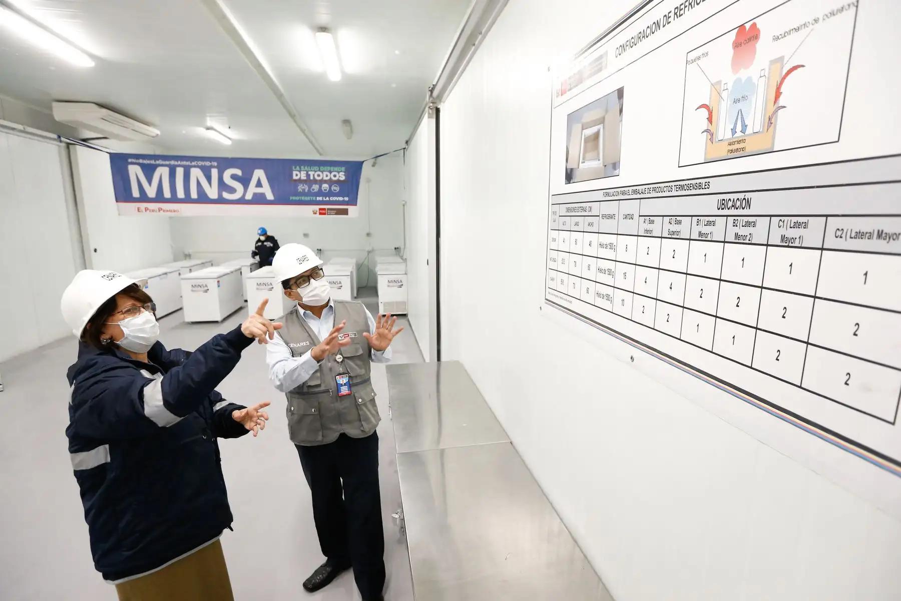 Ministra de Salud, Pilar Mazzetti Soler adelantó que el primer lote de un millón de vacunas contra la COVID-19 que llegará del laboratorio chino Sinopharm se destinará prioritariamente al personal de salud. ANDINA/Minsa