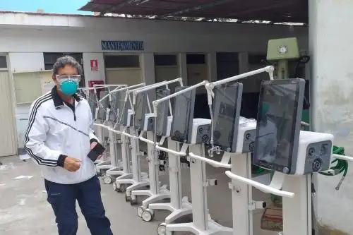 Ventiladores enviados por el Minsa para reforzar la atención a pacientes covid-19 en La Libertad. Foto: ANDINA/Difusión