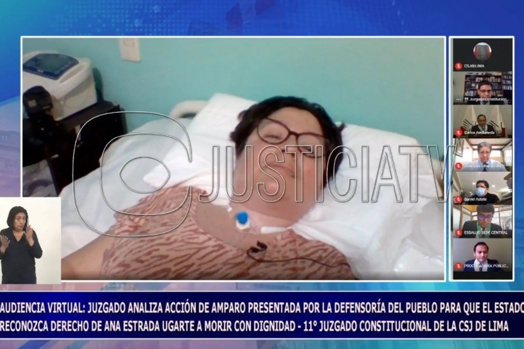 En audiencia virtual, juez recibió argumentos de las partes en la acción de amparo de la ciudadana Ana Estrada.