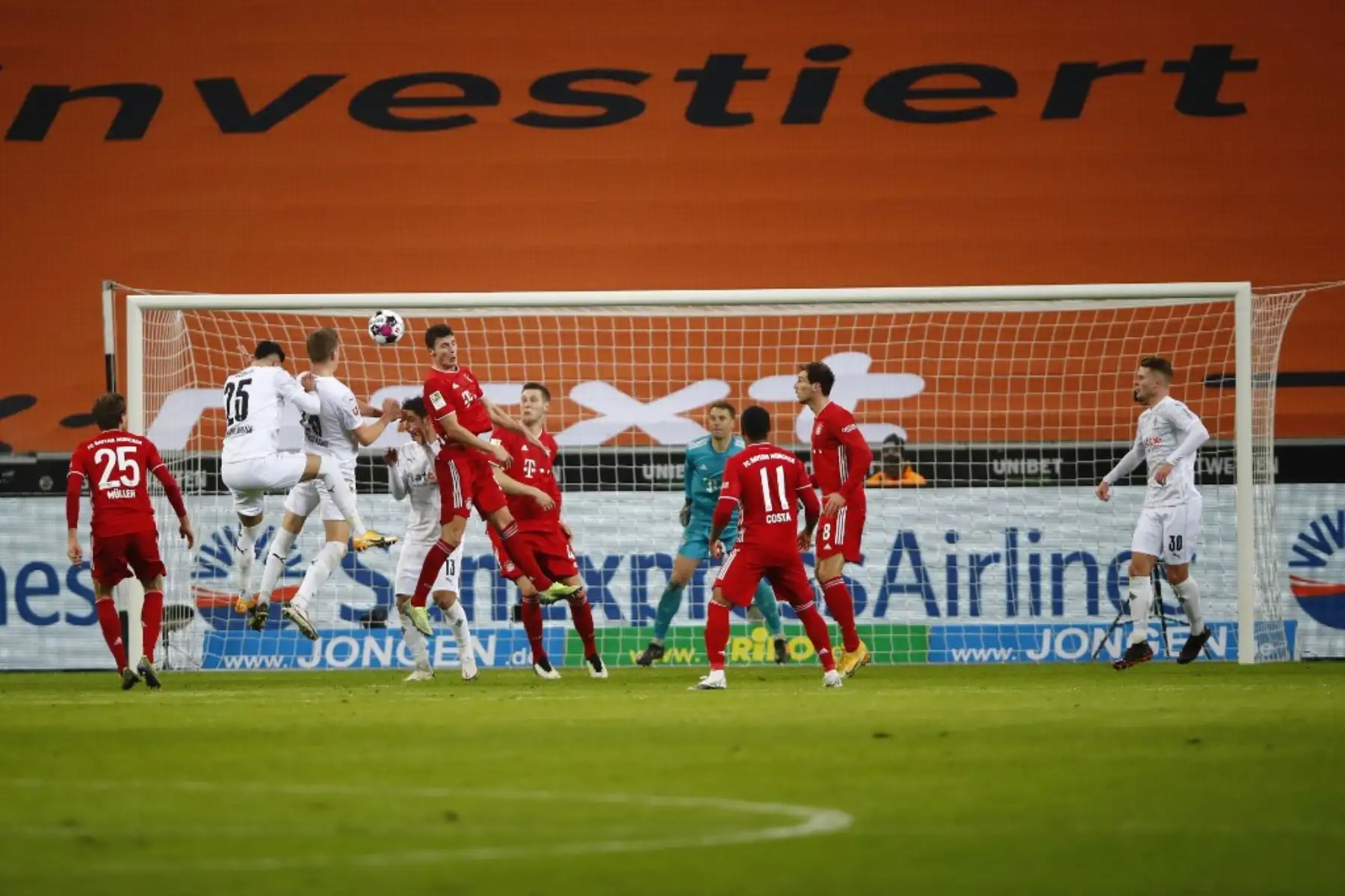 Resumen general durante el partido de fútbol de la Bundesliga de primera división alemana Borussia Moenchengladbach v FC Bayern Munich en Moenchengladbach, Alemania occidental el 8 de enero de 2021. Foto: AFP