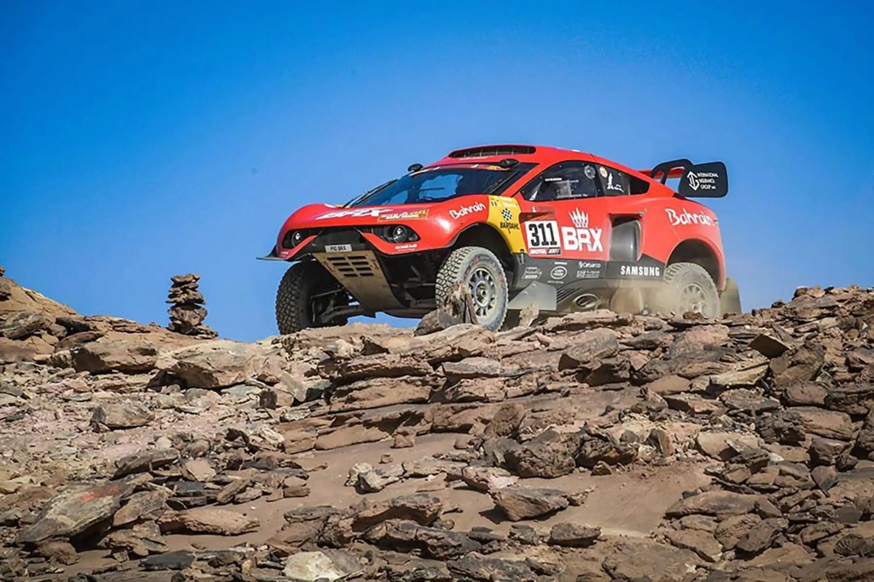 El piloto español Nani Roma, durante la séptima etapa del Rally Dakar, entre Ha