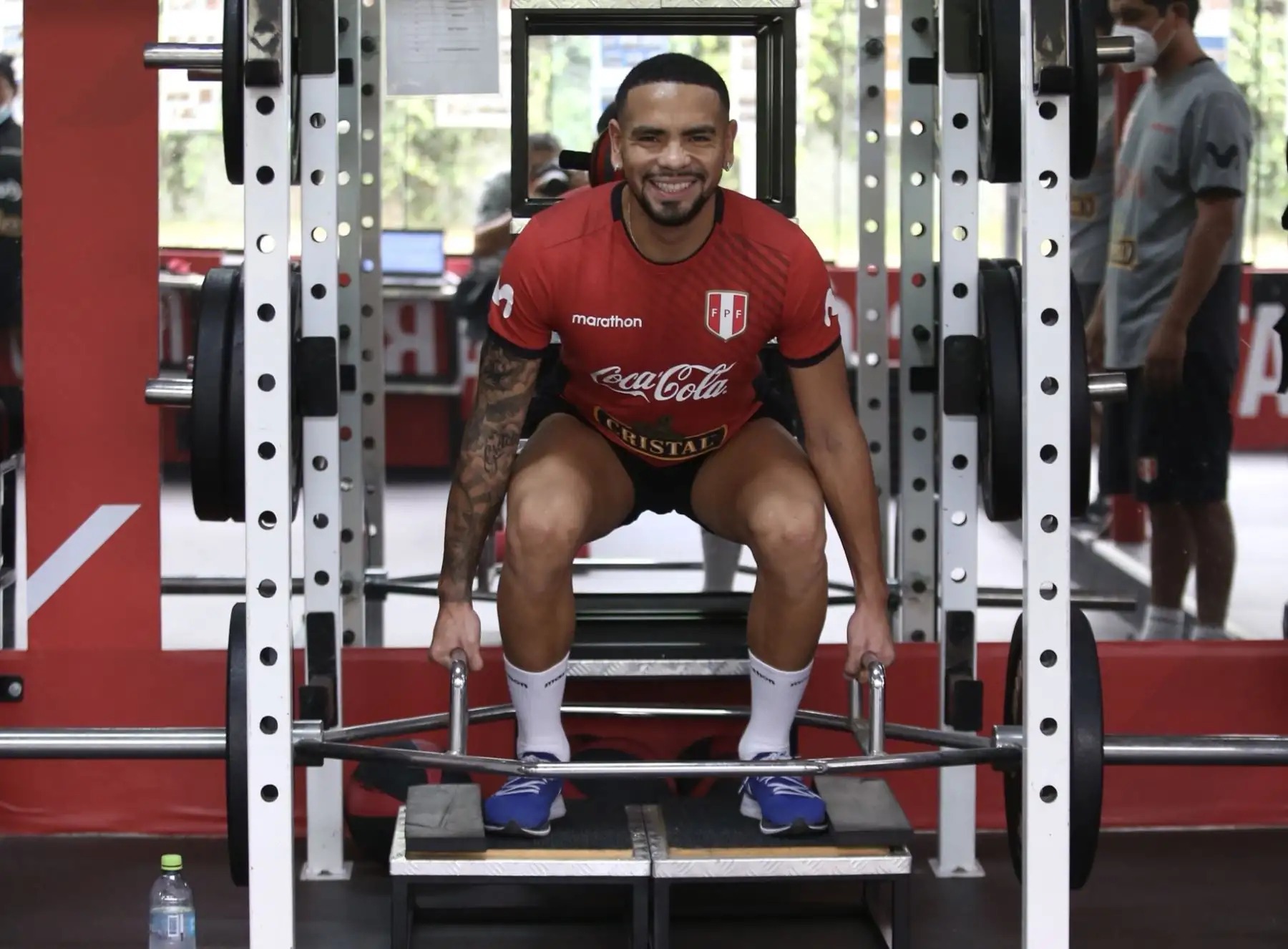 Pedro Gallese, Edison Flores, Yordy Reyna, Alexander Callens, Andy Polo y Marcos López fueron los futbolistas que iniciaron las prácticas hasta que deban reintegrarse a sus clubes para el inicio de la temporada 2021. Foto: FPF