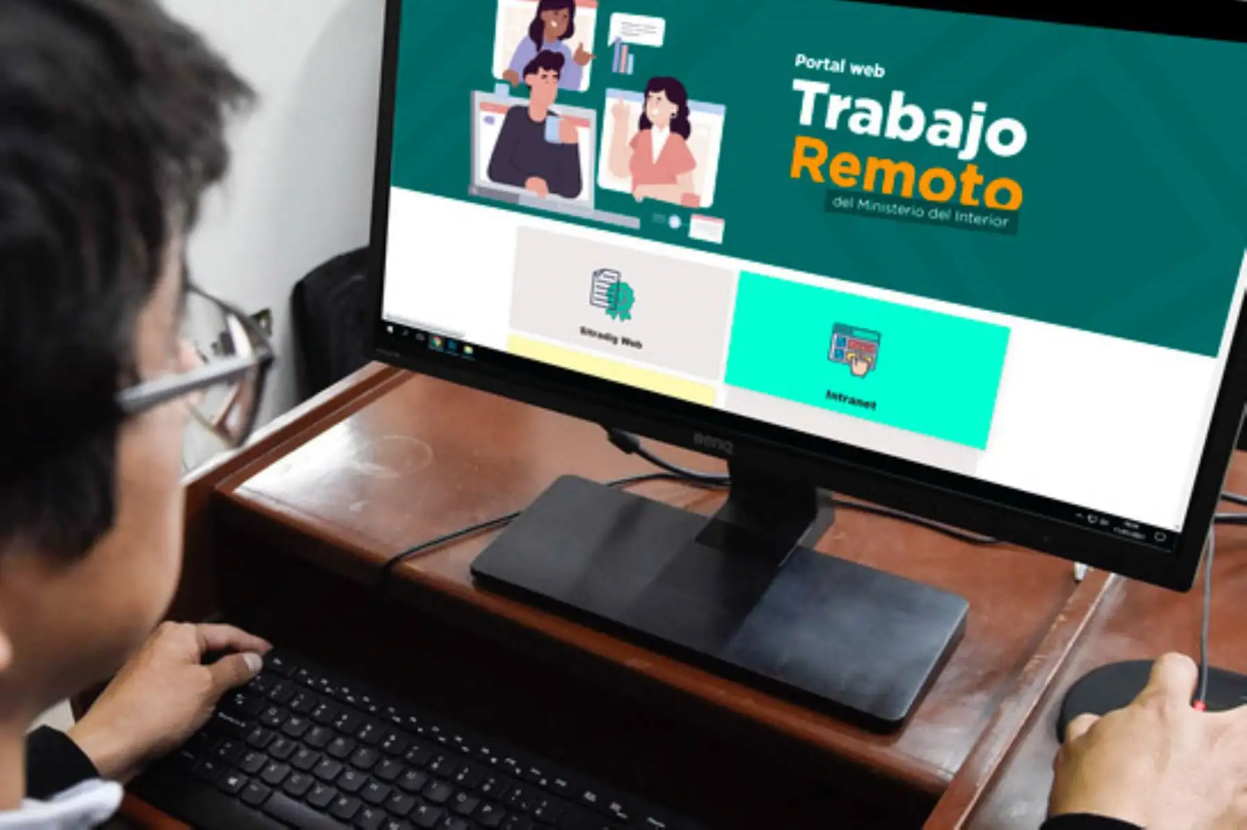 Para facilitar esta modalidad de trabajo, se habilitó un nuevo portal web con todas las herramientas informáticas para que el personal del Mininter pueda realizar sus labores de manera virtual y oportuna, sin necesidad de acudir presencialmente a la institución. ANDINA/Mininter