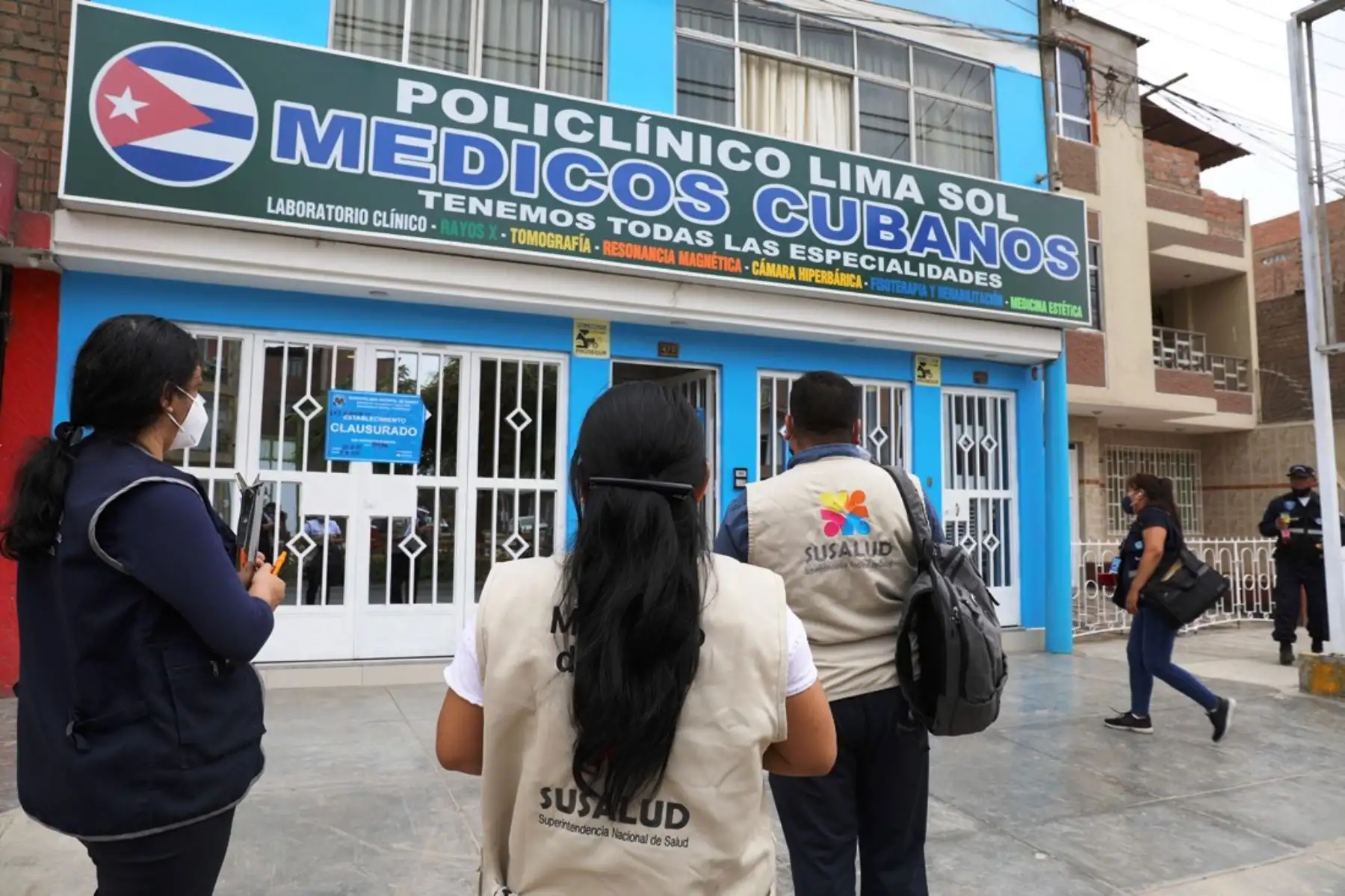 Susalud interviene tres locales de la Clínica Internacional Médicos Cubanos. Foto: ANDINA/Difusión.