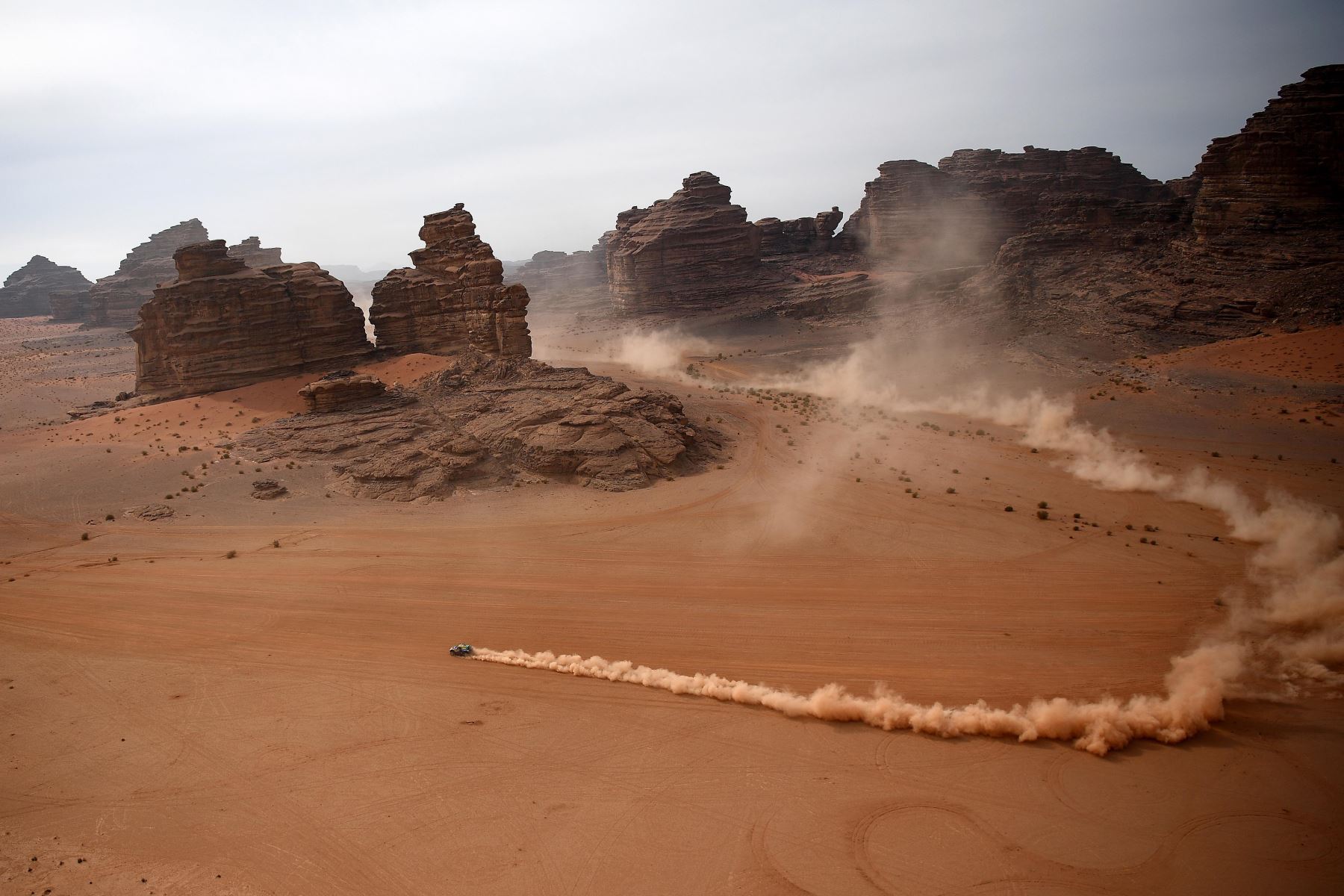 Etapa 10 del Rally Dakar 2021 entre Neom y Alula en Arabia Saudita. Foto: AFP