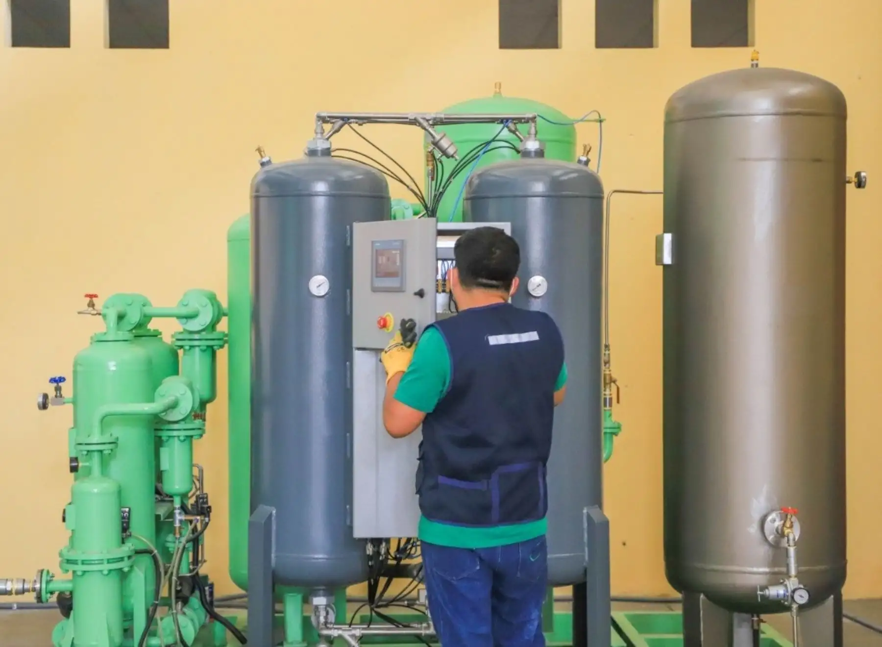 Diresa Áncash da el visto bueno para el funcionamiento de una planta de oxígeno en Chimbote ante el incremento de casos de coronavirus (covid-19). ANDINA/Difusión