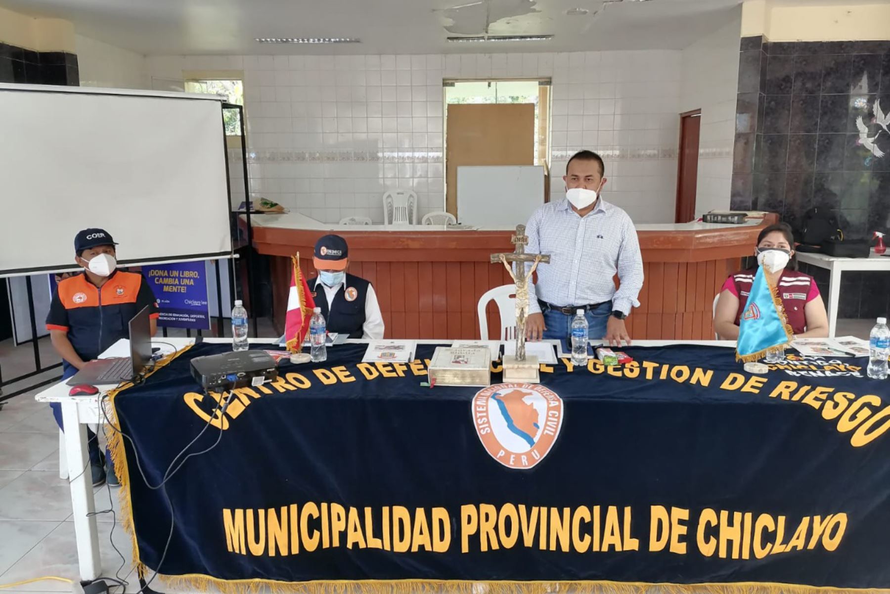 El alcalde provincial de Chiclayo, Marco Gasco, encabezó ceremonia de presentación de plan de contingencia ante lluvias intensas. Foto: ANDINA/Difusión