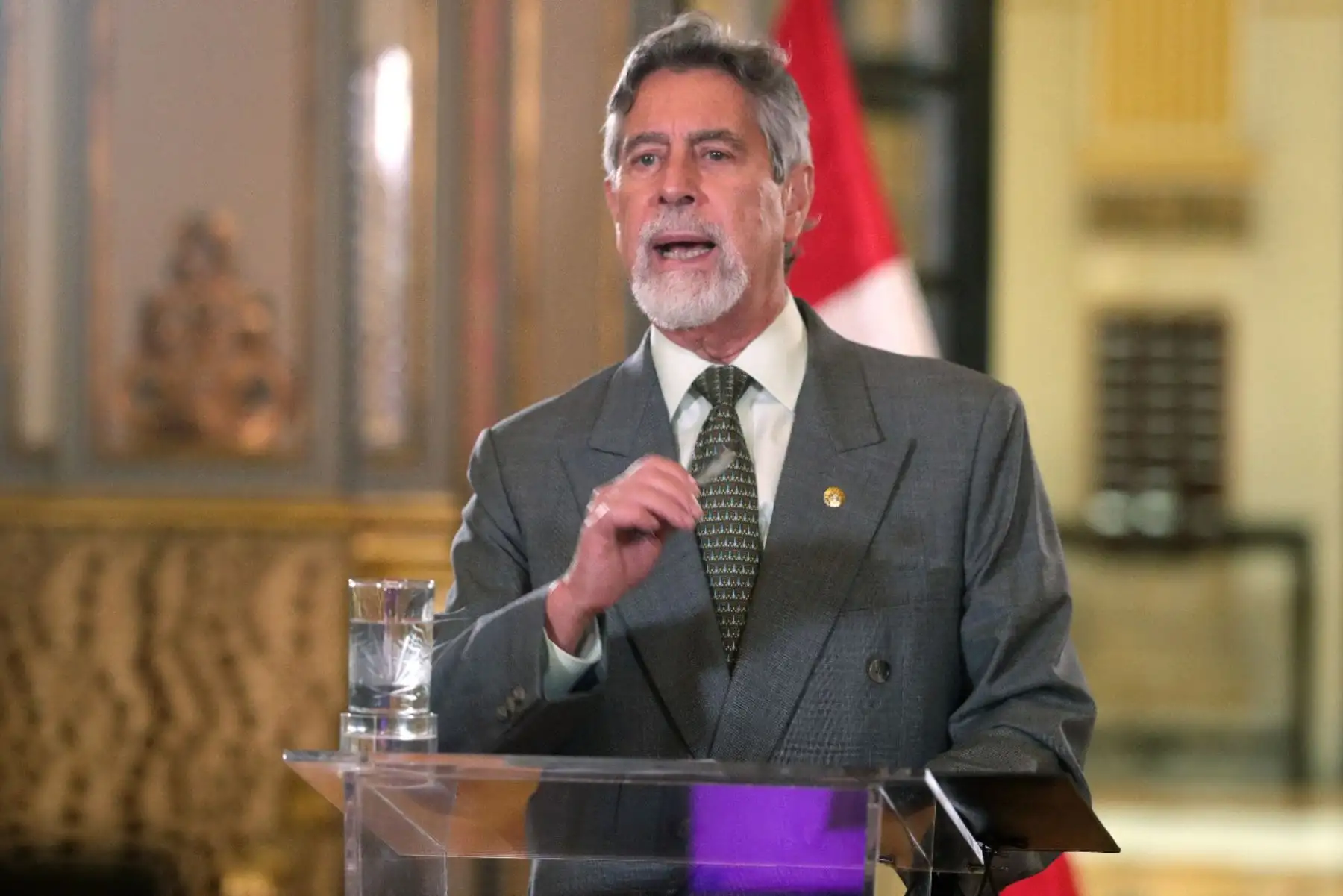 El presidente Francisco Sagasti también saludó a Kamala Harris. Foto: ANDINA/Prensa Presidencia.