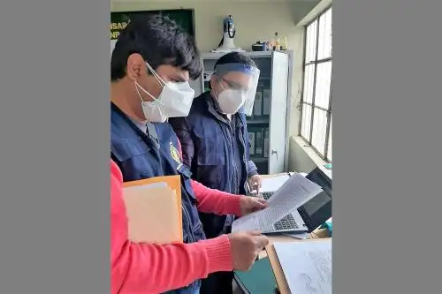 Intervención del Ministerio Público contra la corrupción en Incahuasi, región Lambayeque.